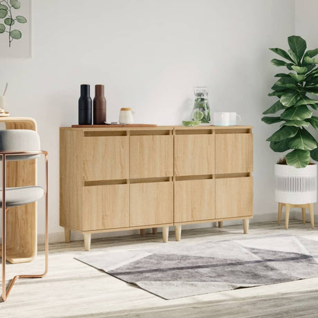 Sideboards 3 Pcs 60X35X70 Cm Engineered Wood
