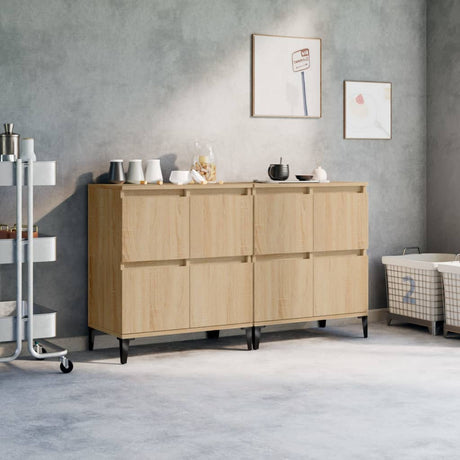 Sideboards 3 Pcs 60X35X70 Cm Engineered Wood