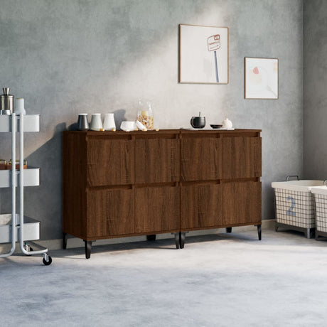 Sideboards 3 Pcs 60X35X70 Cm Engineered Wood
