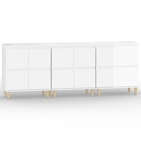 Sideboards 3 Pcs 60X35X70 Cm Engineered Wood