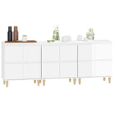 Sideboards 3 Pcs 60X35X70 Cm Engineered Wood