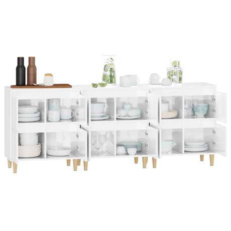 Sideboards 3 Pcs 60X35X70 Cm Engineered Wood