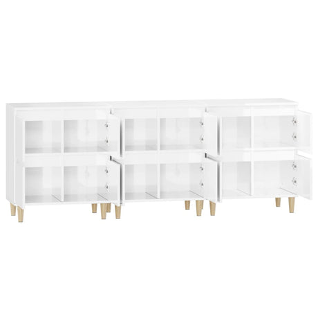 Sideboards 3 Pcs 60X35X70 Cm Engineered Wood
