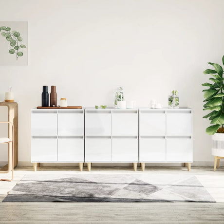 Sideboards 3 Pcs 60X35X70 Cm Engineered Wood