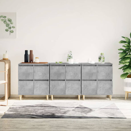 Sideboards 3 Pcs 60X35X70 Cm Engineered Wood