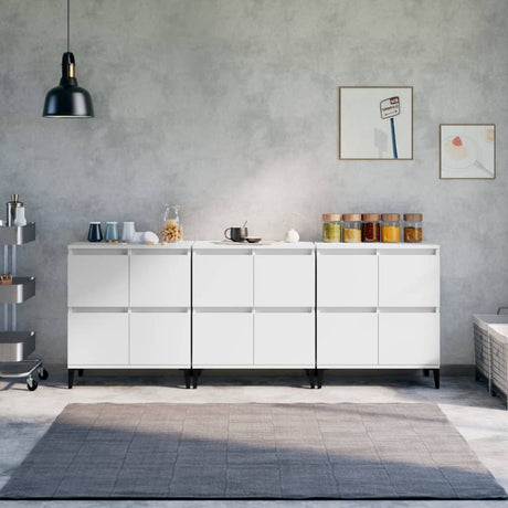Sideboards 3 Pcs 60X35X70 Cm Engineered Wood