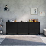 Sideboards 3 Pcs 60X35X70 Cm Engineered Wood
