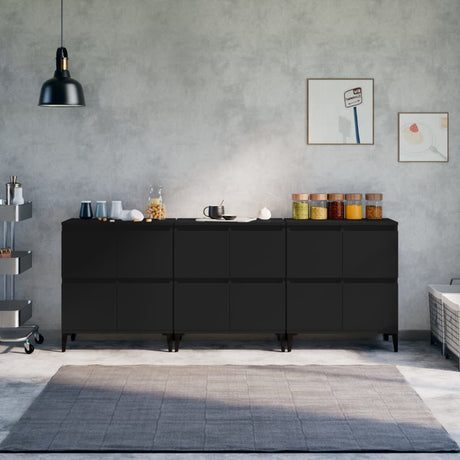 Sideboards 3 Pcs 60X35X70 Cm Engineered Wood