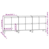 Sideboards 3 pcs Concrete Grey 60x35x70 cm Engineered Wood