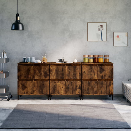 Sideboards 3 Pcs 60X35X70 Cm Engineered Wood