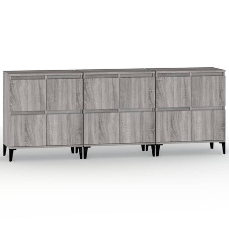 Sideboards 3 Pcs 60X35X70 Cm Engineered Wood
