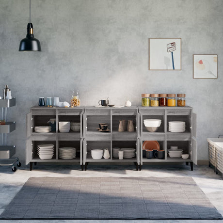 Sideboards 3 Pcs 60X35X70 Cm Engineered Wood