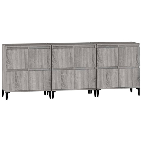 Sideboards 3 Pcs 60X35X70 Cm Engineered Wood
