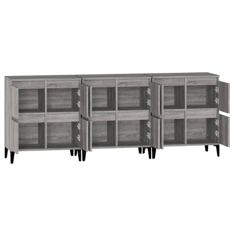 Sideboards 3 Pcs 60X35X70 Cm Engineered Wood
