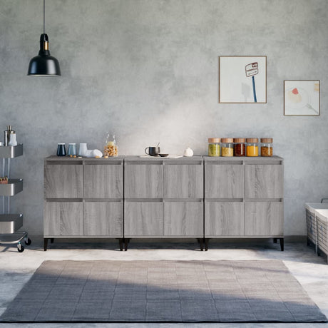 Sideboards 3 Pcs 60X35X70 Cm Engineered Wood