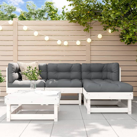 5 Piece Garden Lounge Set Solid Wood Pine