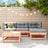 5 Piece Garden Lounge Set Solid Wood Pine