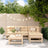 5 Piece Garden Lounge Set Solid Wood Pine
