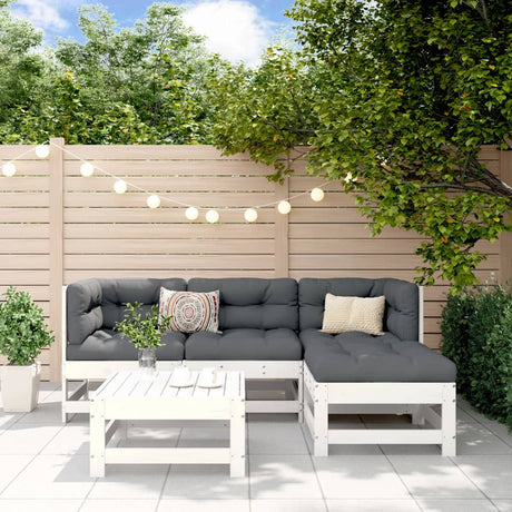 5 Piece Garden Lounge Set Solid Wood Pine