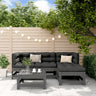5 Piece Garden Lounge Set Solid Wood Pine