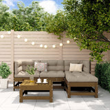 5 Piece Garden Lounge Set Solid Wood Pine