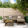 5 Piece Garden Lounge Set Solid Wood Pine