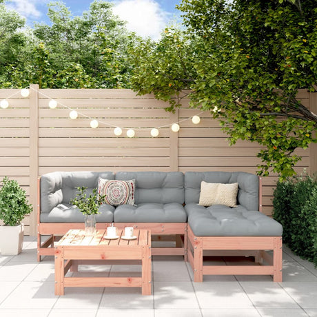 5 Piece Garden Lounge Set Solid Wood Pine
