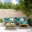 5 Piece Garden Lounge Set Solid Wood Pine