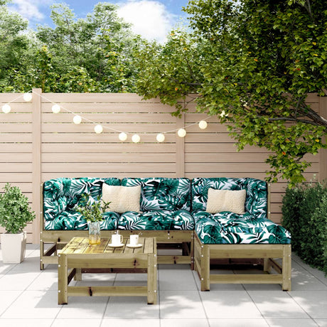 5 Piece Garden Lounge Set Solid Wood Pine