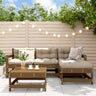 5 Piece Garden Lounge Set Solid Wood Pine