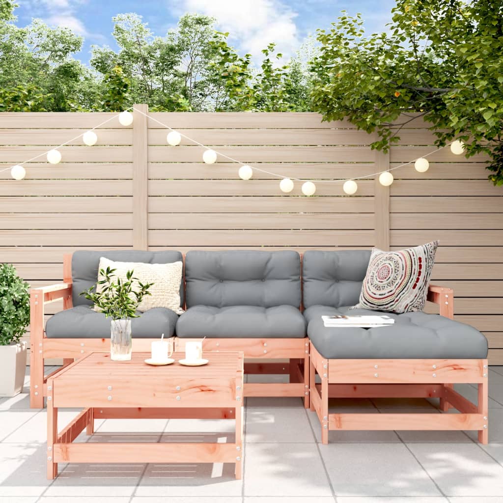 5 Piece Garden Lounge Set Solid Wood Pine