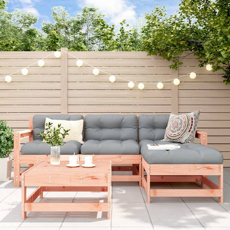 5 Piece Garden Lounge Set Solid Wood Pine