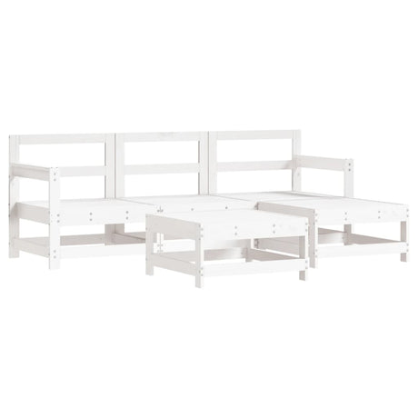 5 Piece Garden Lounge Set Solid Wood Pine