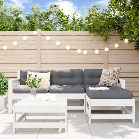 5 Piece Garden Lounge Set Solid Wood Pine
