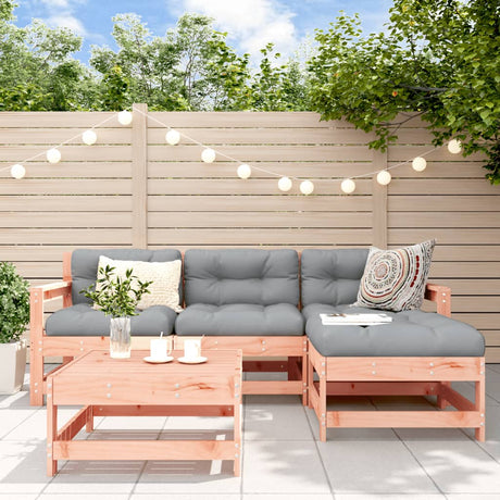 5 Piece Garden Lounge Set Solid Wood Pine