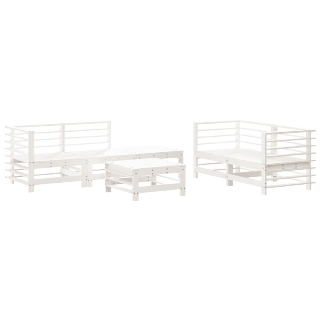 6 Piece Garden Lounge Set Solid Wood Pine