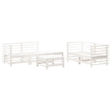 6 Piece Garden Lounge Set Solid Wood Pine