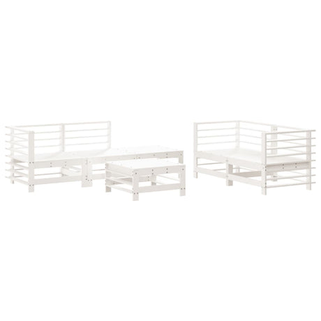 6 Piece Garden Lounge Set Solid Wood Pine