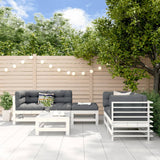6 Piece Garden Lounge Set Solid Wood Pine