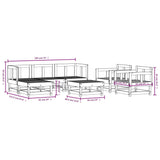7 Piece Garden Lounge Set Impregnated Wood Pine