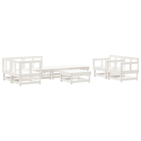 8 Piece Garden Lounge Set Solid Wood Pine