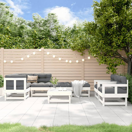 8 Piece Garden Lounge Set Solid Wood Pine