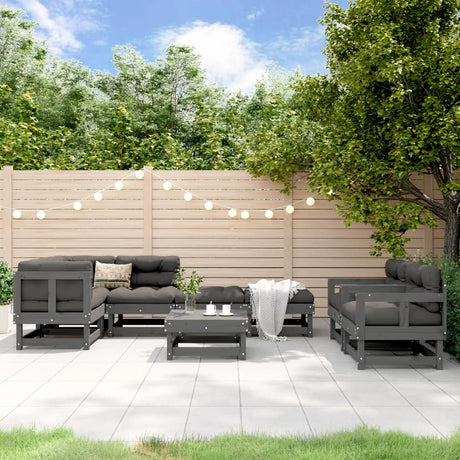 8 Piece Garden Lounge Set Solid Wood Pine