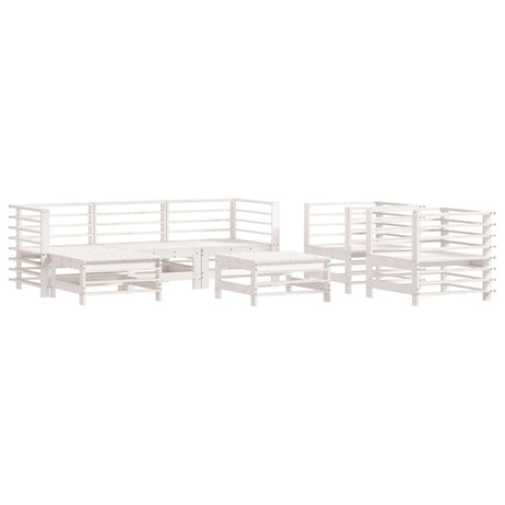 7 Piece Garden Lounge Set Solid Wood Pine