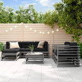 7 Piece Garden Lounge Set Solid Wood Pine