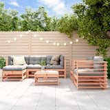 7 Piece Garden Lounge Set Solid Wood Pine