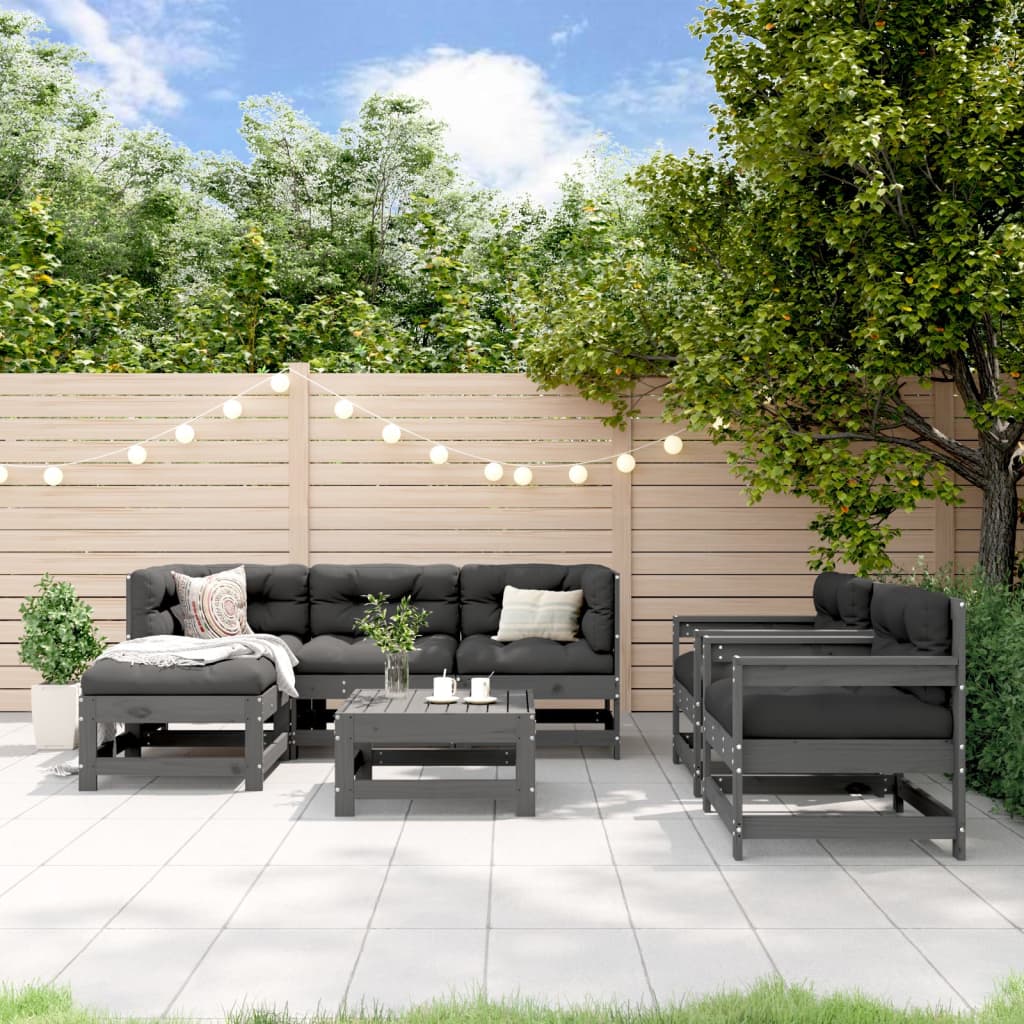 7 Piece Garden Lounge Set Impregnated Wood Pine