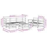 7 Piece Garden Lounge Set Impregnated Wood Pine