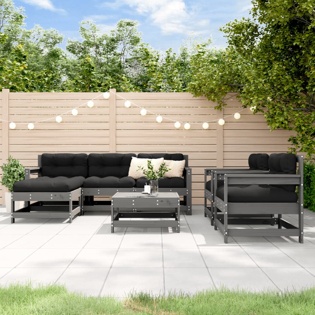 7 Piece Garden Lounge Set Impregnated Wood Pine