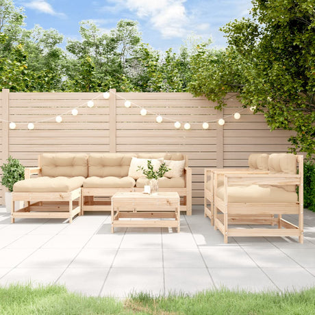 7 Piece Garden Lounge Set Impregnated Wood Pine